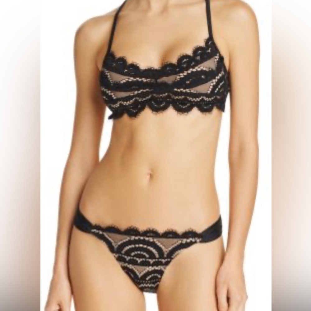 Pilyq Midnight Lace Bikini Top